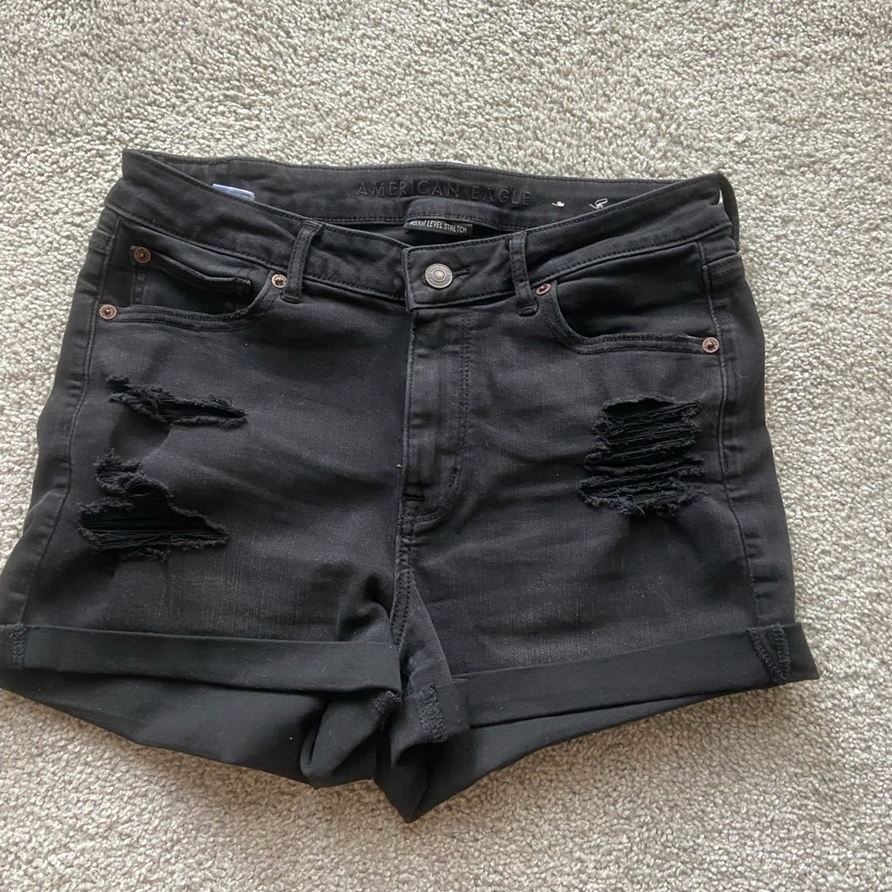 AE Next Level High V-rise Denim Short-short